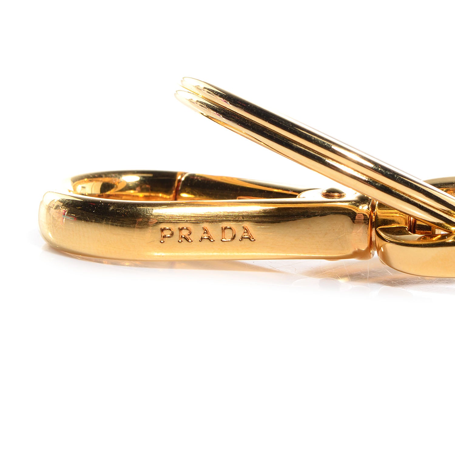 Prada Saffiano Flower Keychain Blue 5 of 6