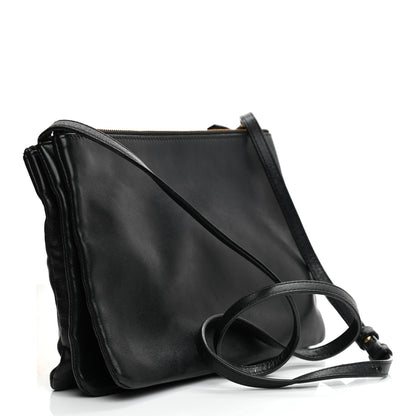 Celine Lambskin Large Trio Crossbody Bag Black 3 of 14