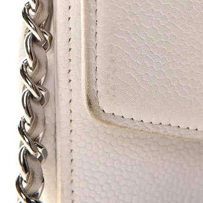Chanel Caviar Timeless CC Wallet on Chain WOC White 7 of 10
