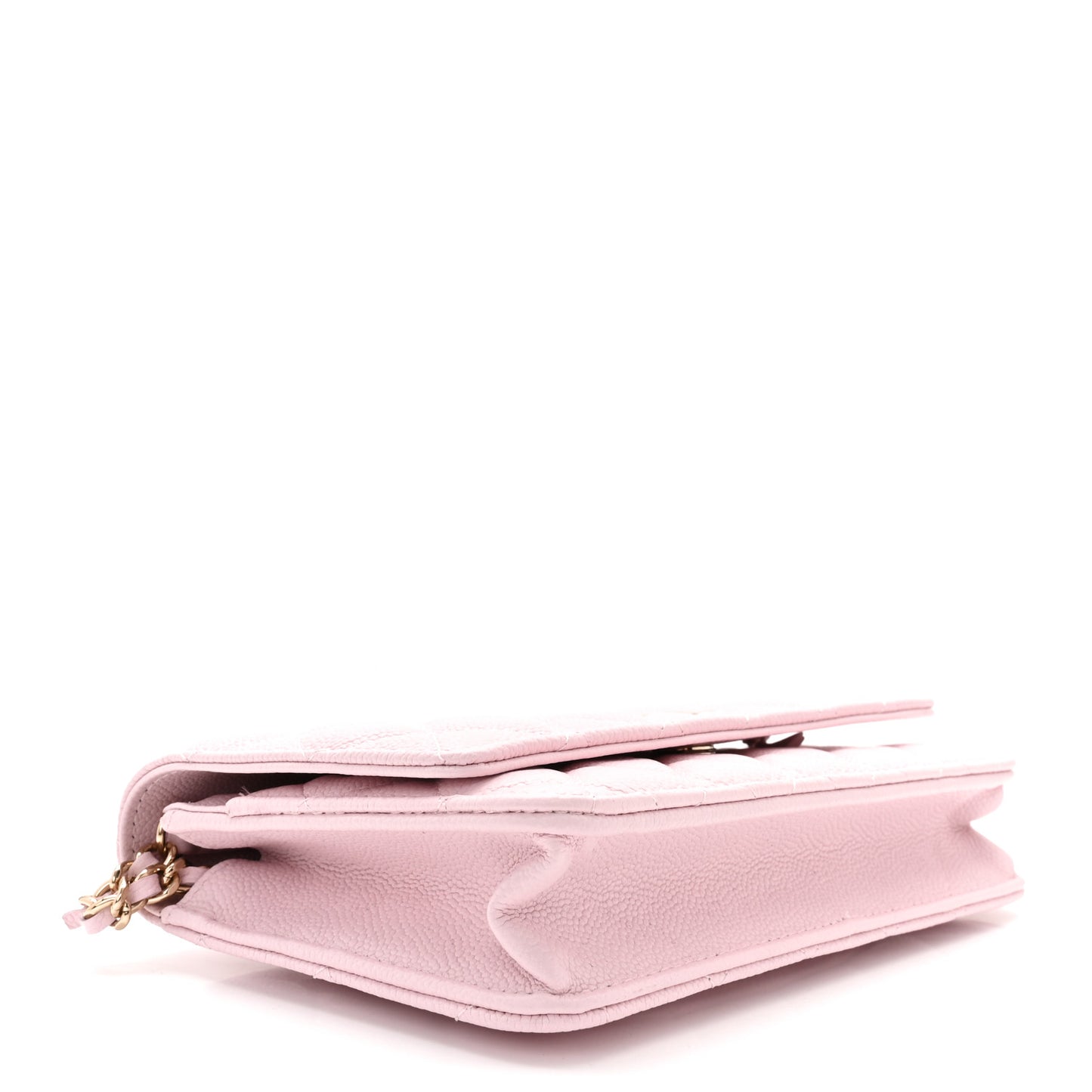 Caviar Quilted Tiny CC Wallet On Chain WOC Light Pink