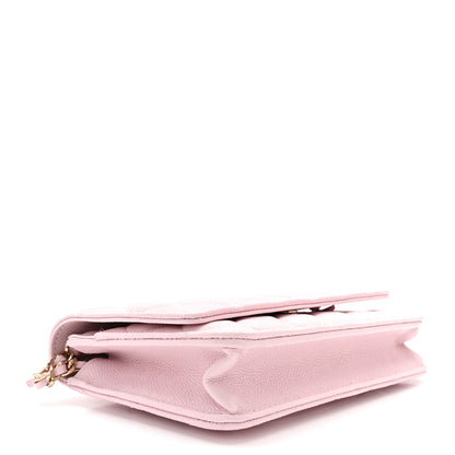 Chanel Caviar Quilted Tiny CC Wallet On Chain WOC Light Pink 4 of 12