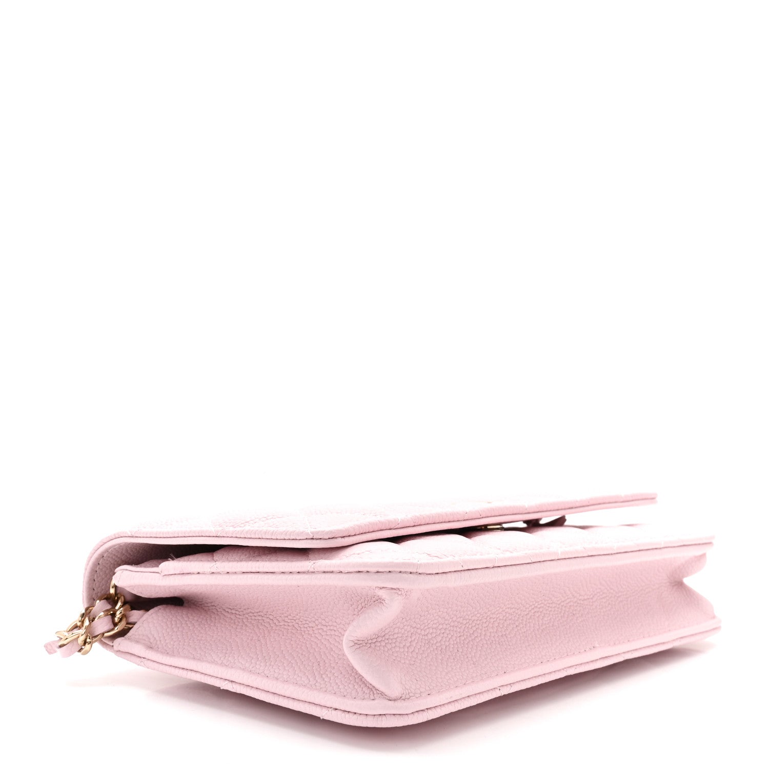 Chanel Caviar Quilted Tiny CC Wallet On Chain WOC Light Pink 4 of 12