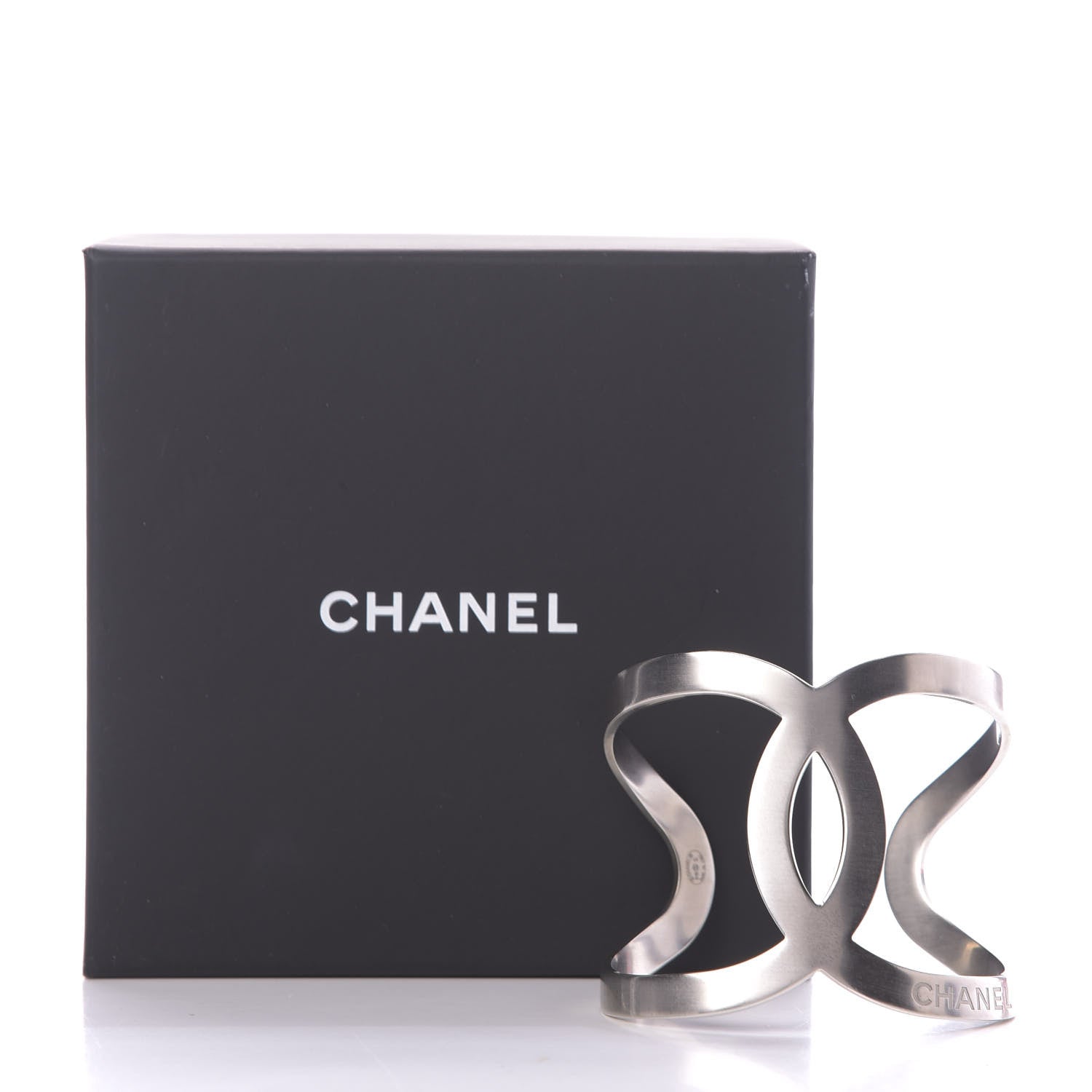 Chanel Metal CC Cuff Silver 5 of 5