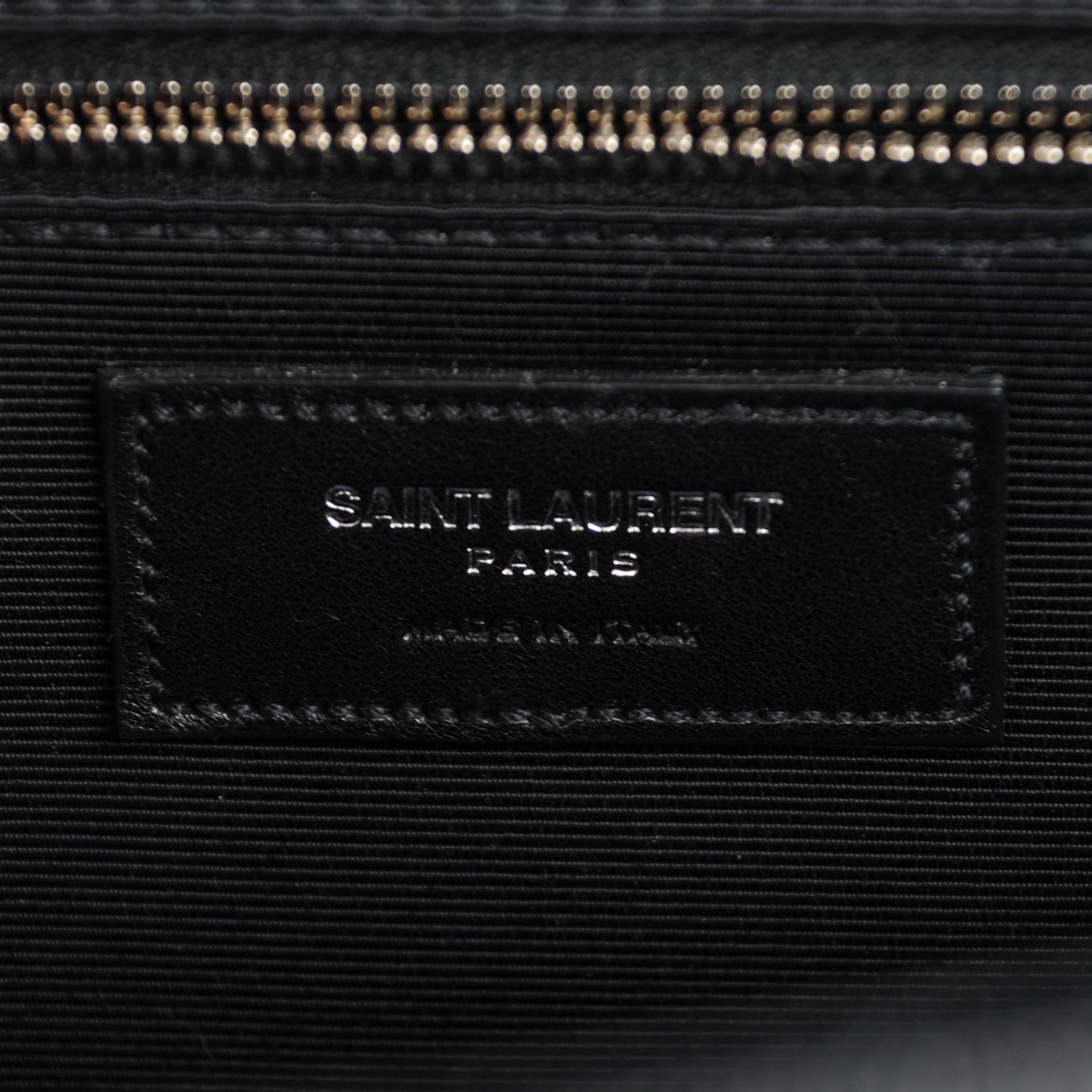 Saint Laurent Grain De Poudre Matelasse Chevron Large Monogram Satchel Black 6 of 8