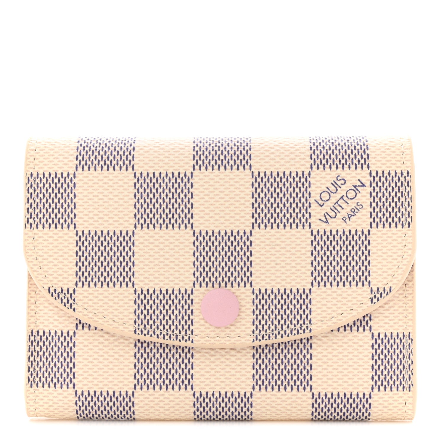 Louis Vuitton Damier Azur Rosalie Coin Purse Rose Ballerine 1 of 9