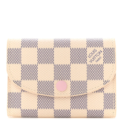 Louis Vuitton Damier Azur Rosalie Coin Purse Rose Ballerine 1 of 9