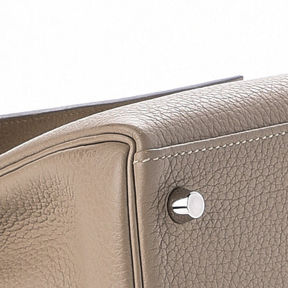 Hermes Taurillon Clemence Kelly Retourne 28 Gris Tourterelle 25 of 27