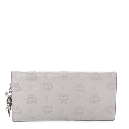 MCM Calfskin Ottomar Large Klara Two Fold Wallet Dove 1 of 5