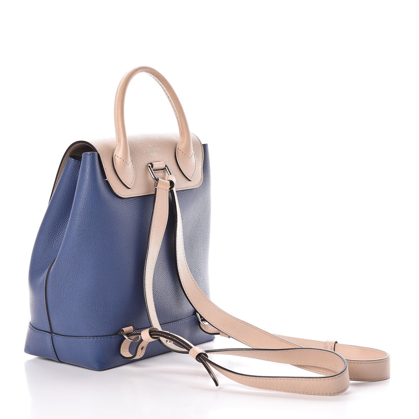 Calfskin Lockme Backpack Denim