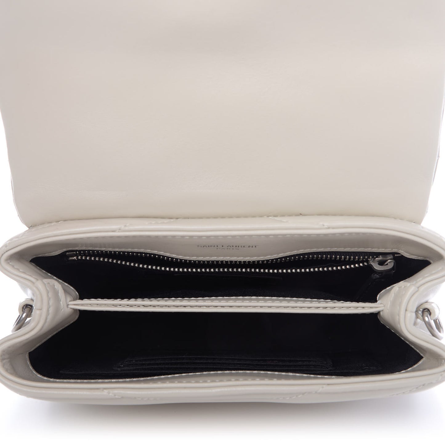 Calfskin Y Quilted Monogram Toy Loulou Satchel Ivory