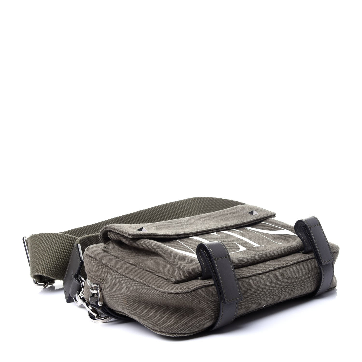 Valentino Garavani Canvas VLTN Print Rockstud Crossbody Olive 4 of 11