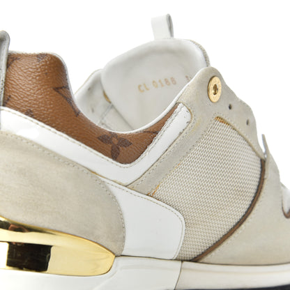Louis Vuitton Suede Reverse Monogram Run Away Sneakers 37 White 11 of 24