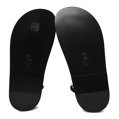 Chanel Lambskin Velcro Dad Sandals 35 Black 5 of 9