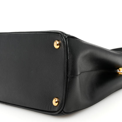 Prada Saffiano Small Galleria Double Zip Tote Black 10 of 11