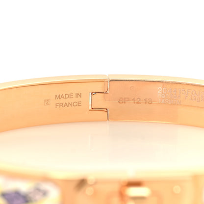 Hermes Enamel Printed Hermes Flagship Mini Clic Kelly Bracelet PM Jasmin 4 of 5