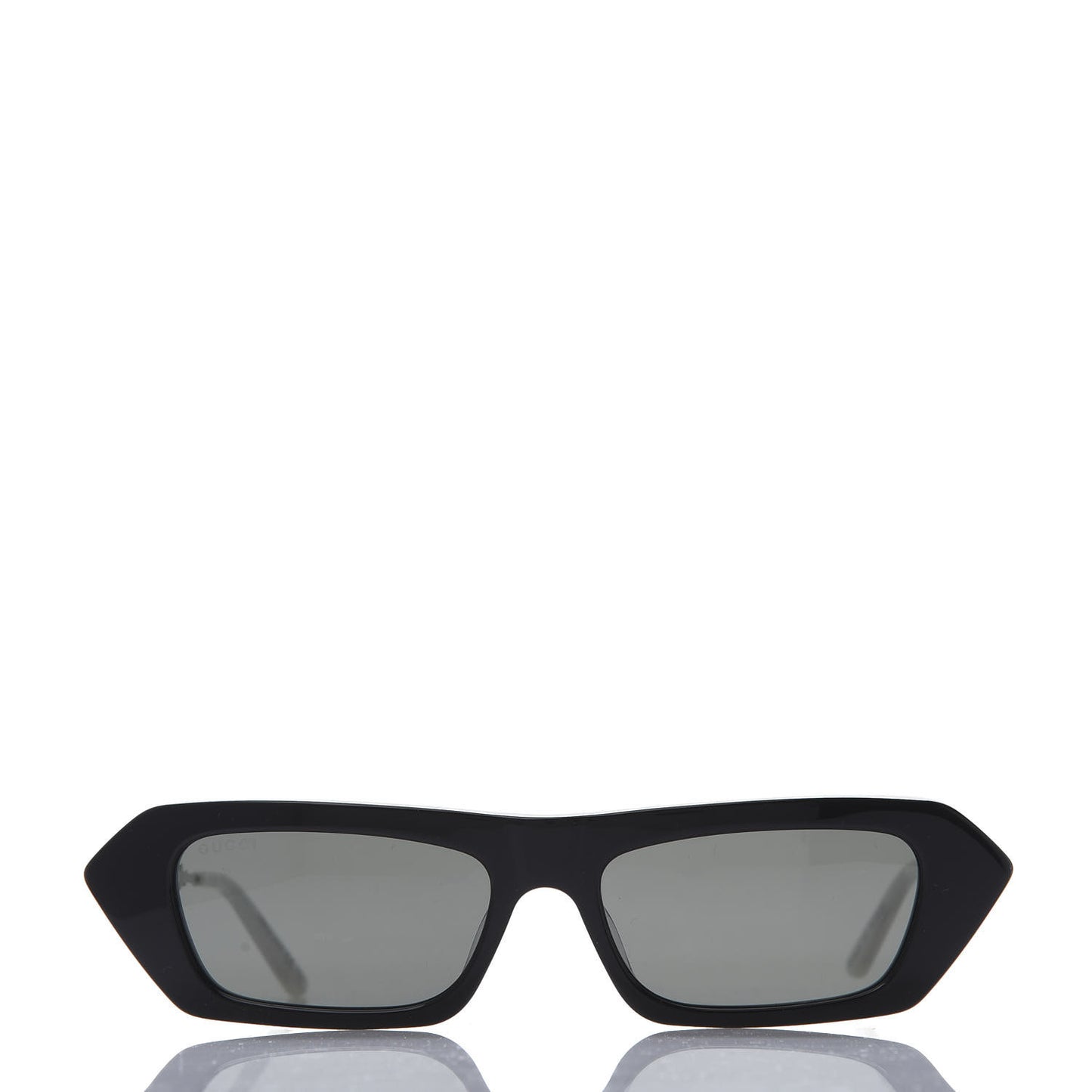 Acetate Crystal Embellished Rectangle Sunglasses GG0642S Black Gold