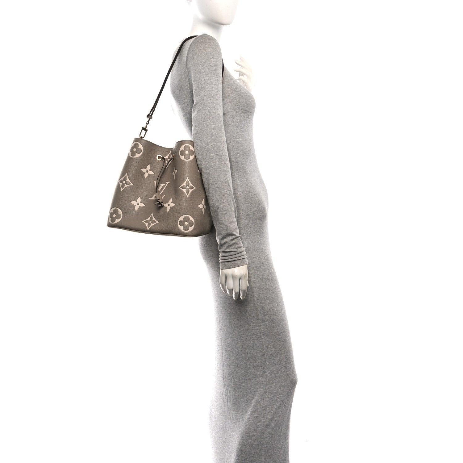 Louis Vuitton Empreinte Monogram Giant Neonoe MM Tourterelle Creme 2 of 10