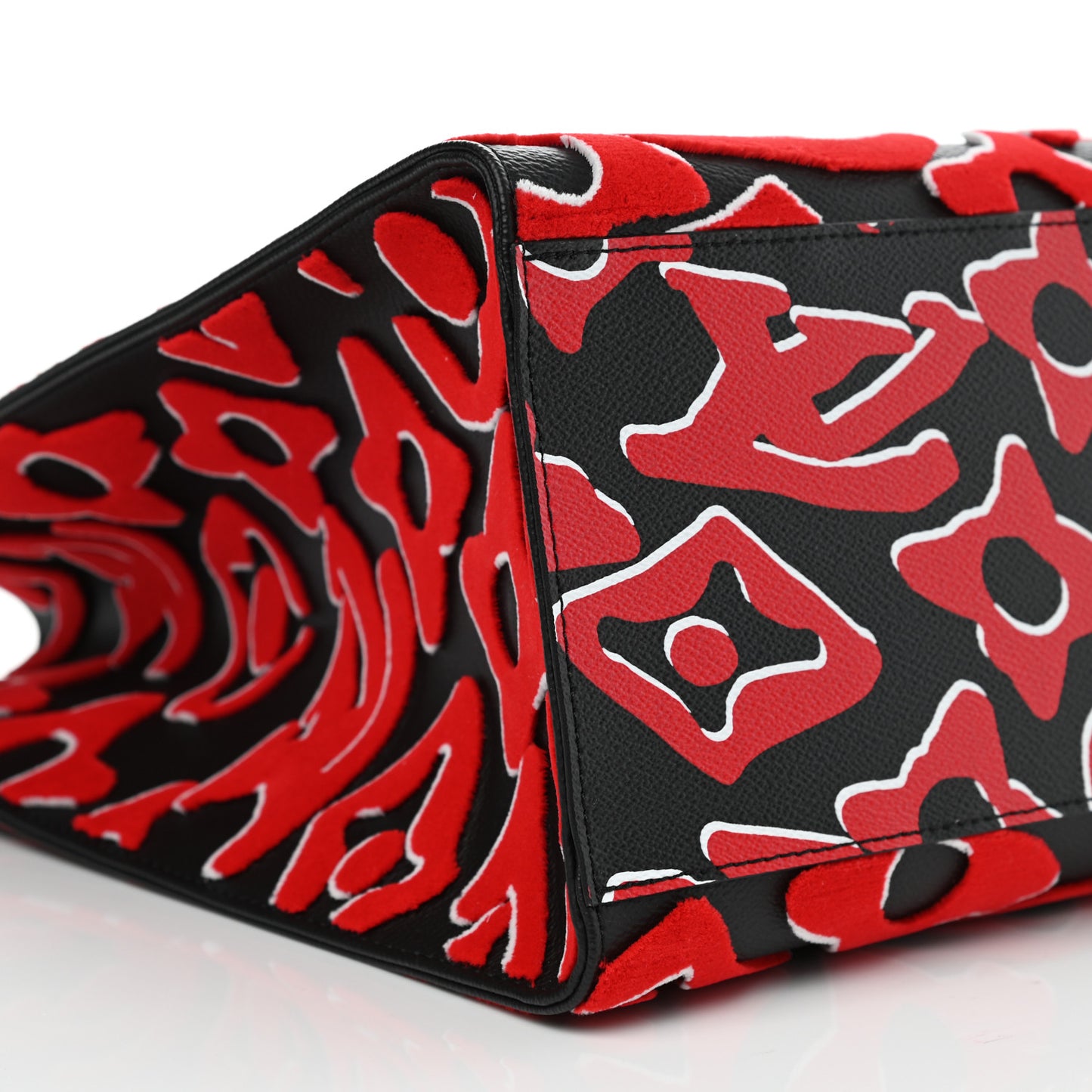 X UF Tufted Monogram Onthego GM Black Red