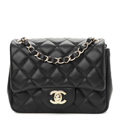 Chanel Lambskin Quilted Mini Square Flap Black 1 of 11