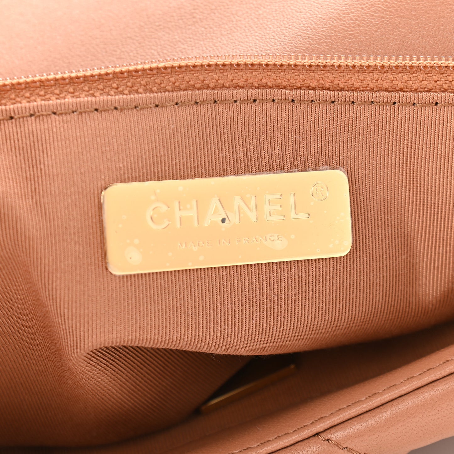 Lambskin Quilted Medium Chanel 19 Flap Brown