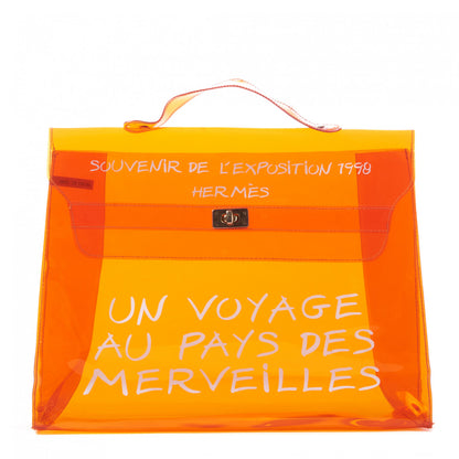 Hermes Vinyl Souvenir De L'Exposition Kelly Orange 1 of 7