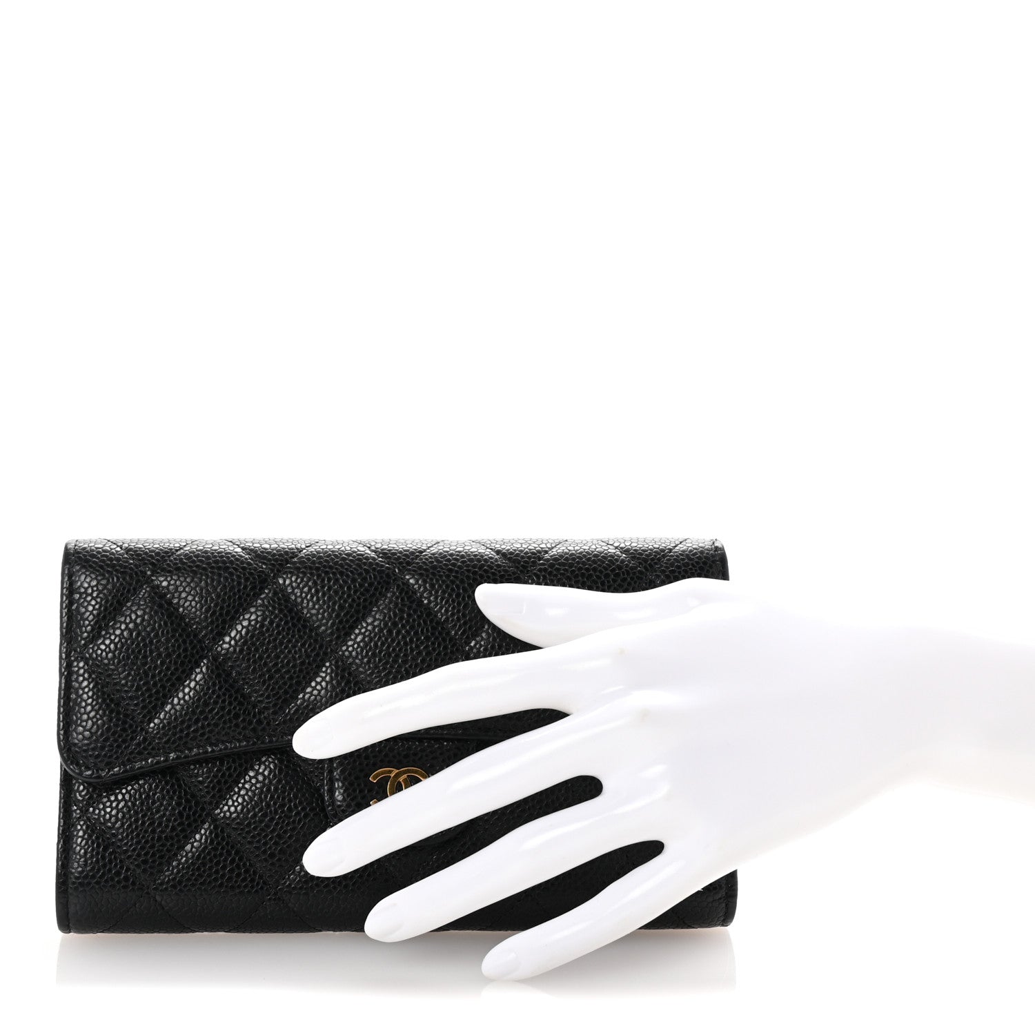 Chanel Caviar Quilted Large Flap Wallet Black 2 of 8
