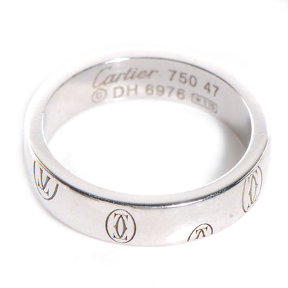 Cartier 18k White Gold Happy Birthday Band 47 US 4 1 of 5