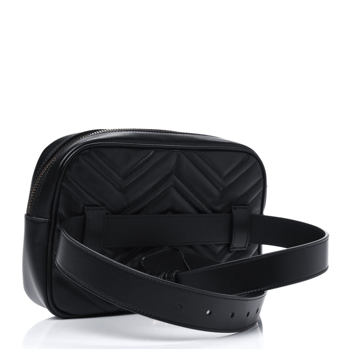 Calfskin Matelasse Mens GG Marmont Belt Bag 80 32 Black