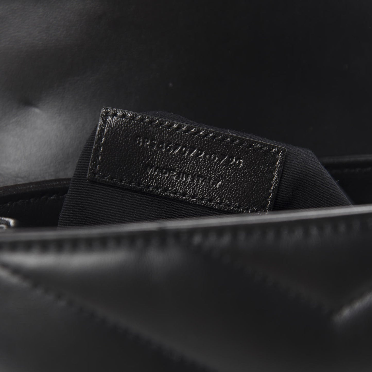 Calfskin Y Quilted Monogram Toy Loulou Crossbody Bag Black