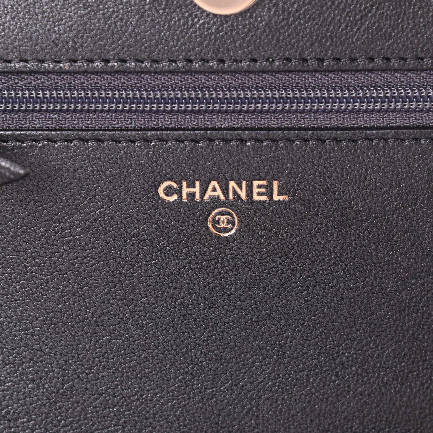 Chanel Sheepskin Quilted Mademoiselle Vintage Wallet On Chain WOC Dark Grey 6 of 11