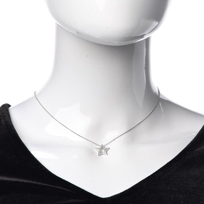 Tiffany Platinum Diamond Star Pendant Necklace 2 of 6