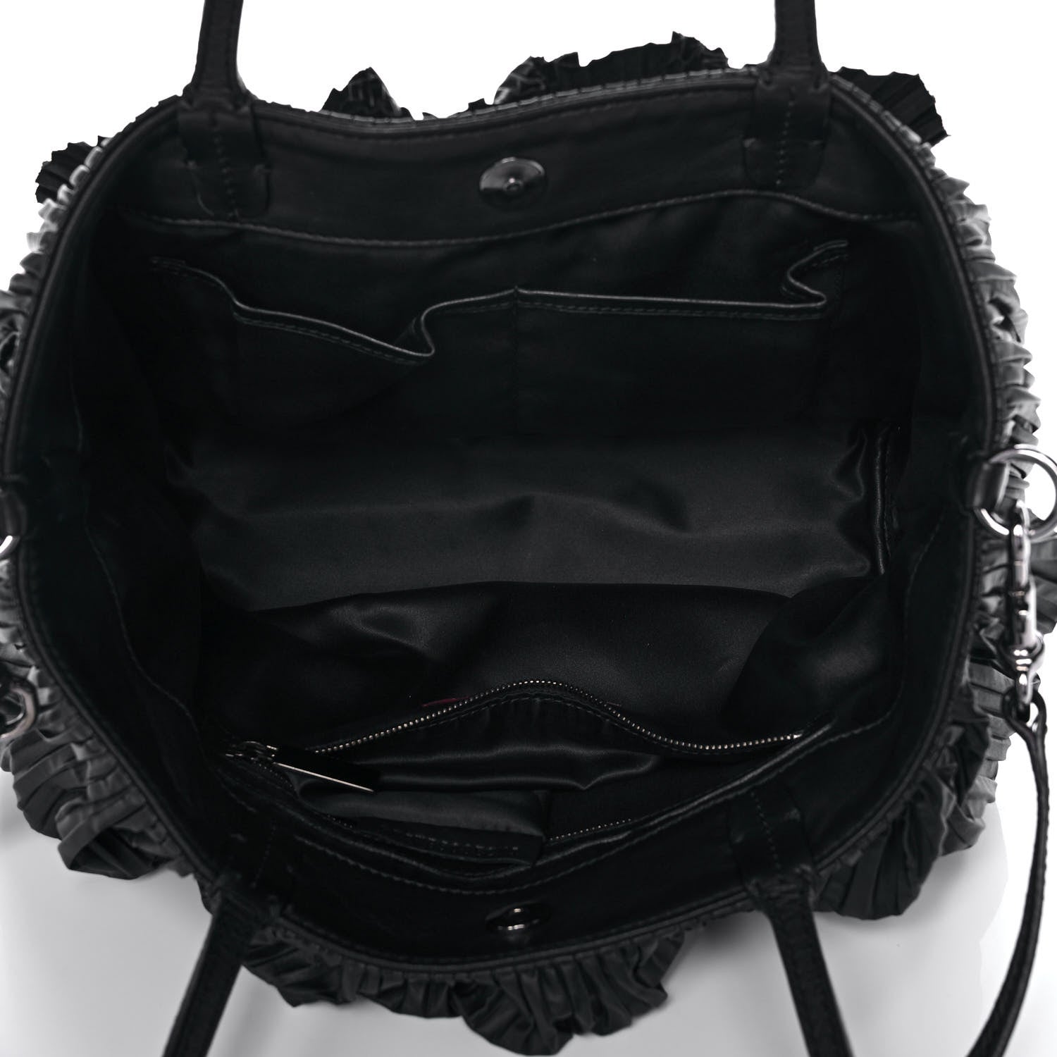 Valentino Garavani Nappa Pleated Petale Dome Tote Black 5 of 11