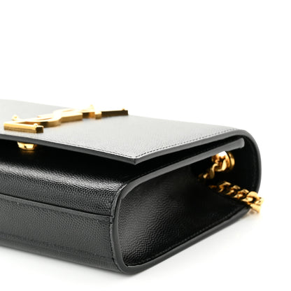 Saint Laurent Grain De Poudre Small Monogram Kate Satchel Black 10 of 10