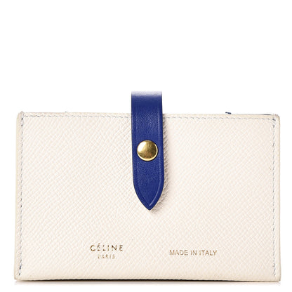 Celine Grained Shiny Calfskin Accordion Card Holder White 1 of 7
