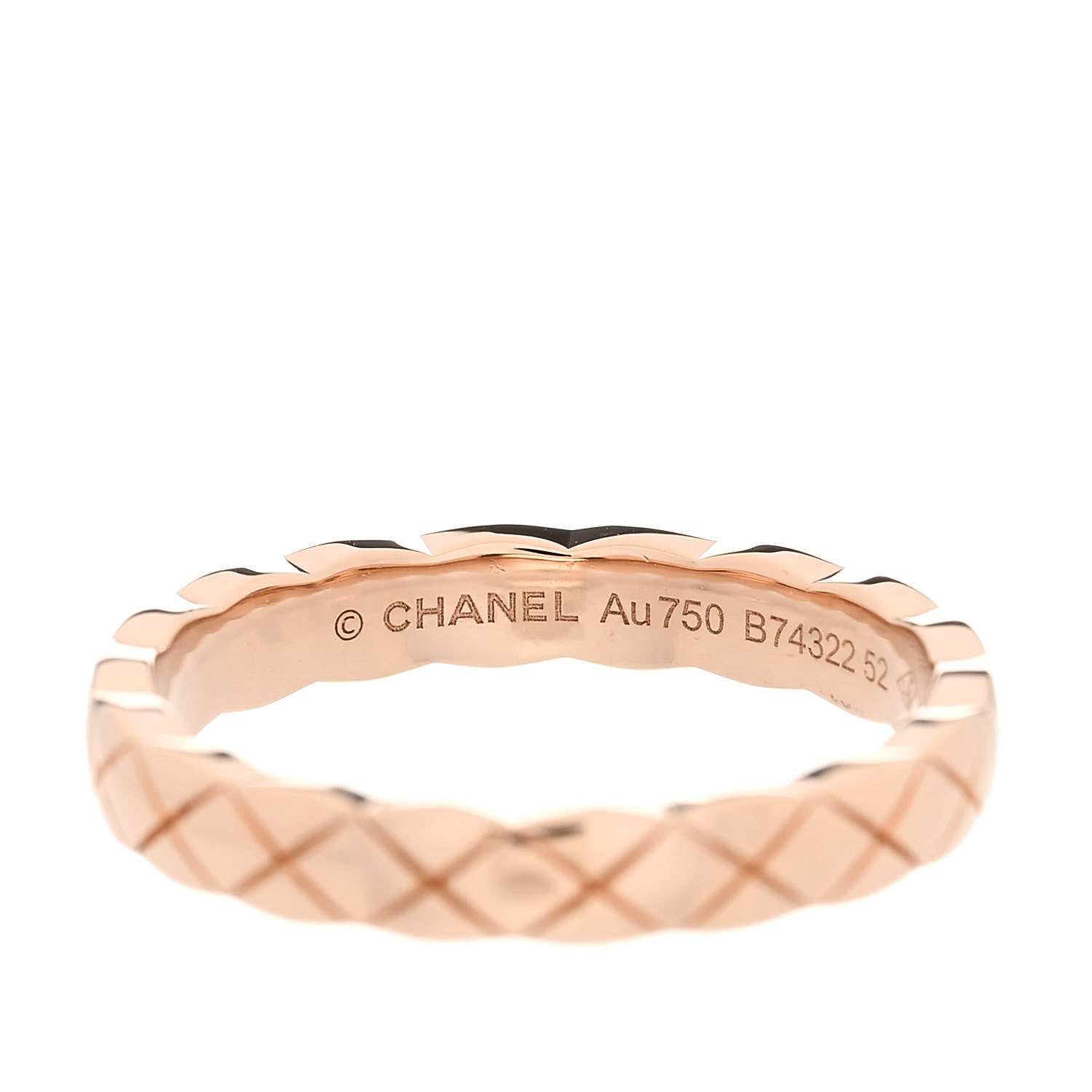 Chanel 18K Beige Gold Mini Coco Crush Ring 52 6 4 of 5