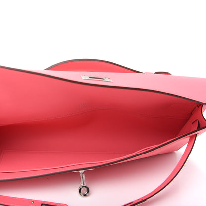 Hermes Swift Kelly Cut Clutch Pochette Rose Azalee 5 of 6