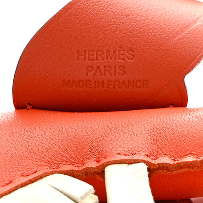 Hermes Milo Lambskin Grigri Rodeo Pegase Horse Bag Charm PM Orange Poppy Craie Terre Battue 3 of 6