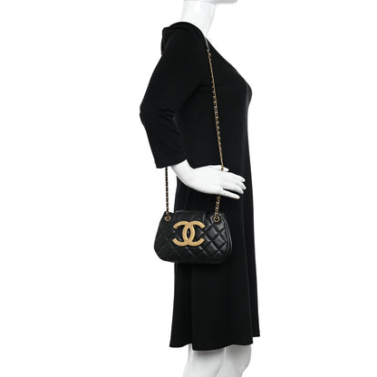 Chanel Lambskin Quilted Small Messenger Bag Black 2 of 9