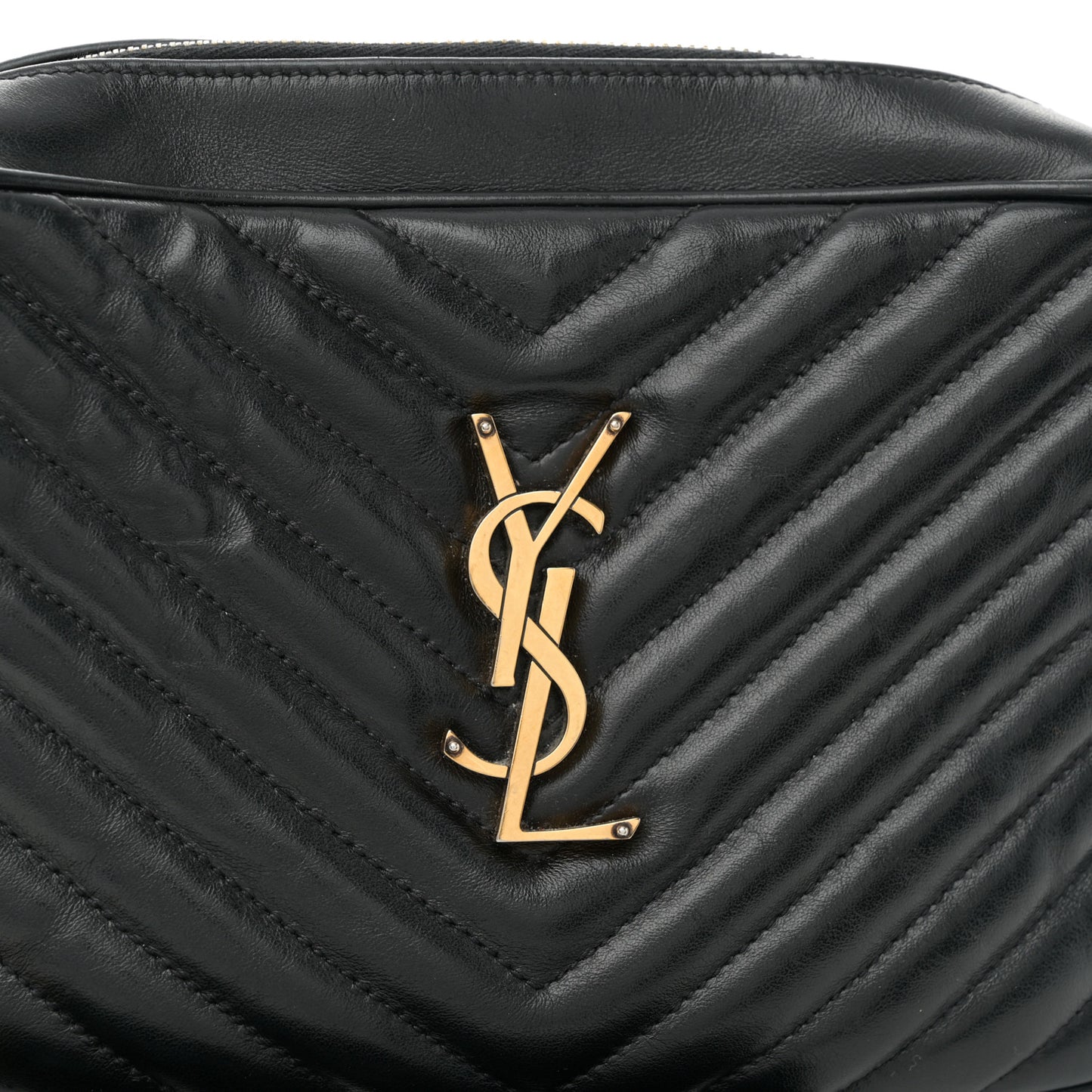 Calfskin Matelasse Monogram Lou Camera Bag Black