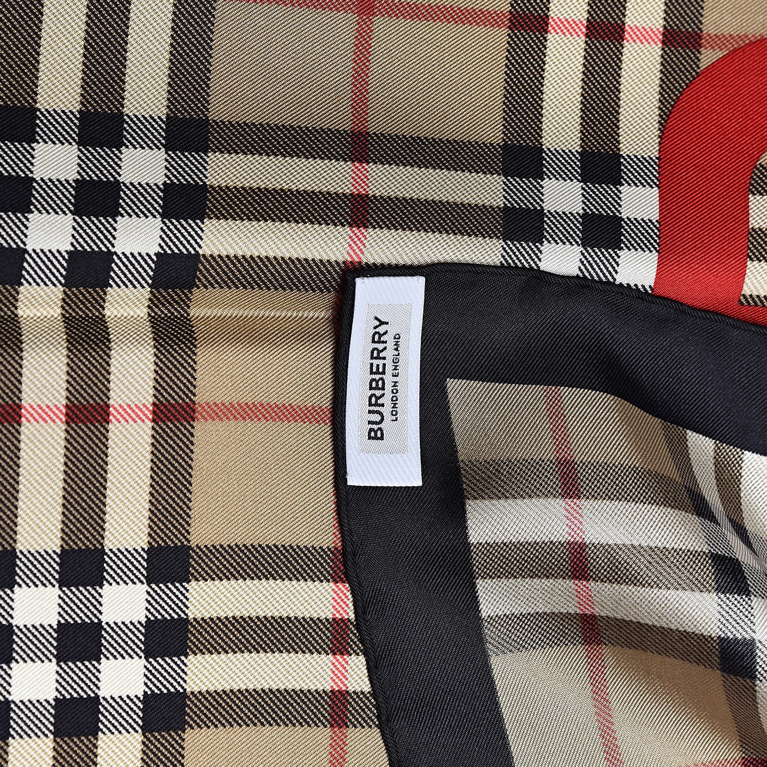 Burberry Silk Horseferry Print Vintage Check Scarf Archive Beige 4 of 4