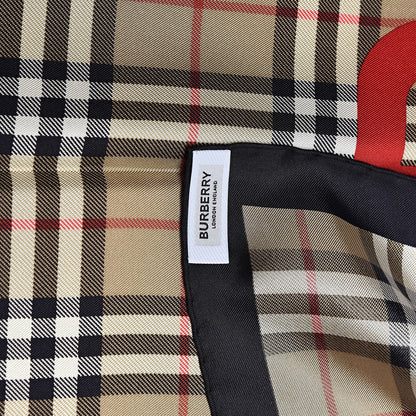 Burberry Silk Horseferry Print Vintage Check Scarf Archive Beige 4 of 4