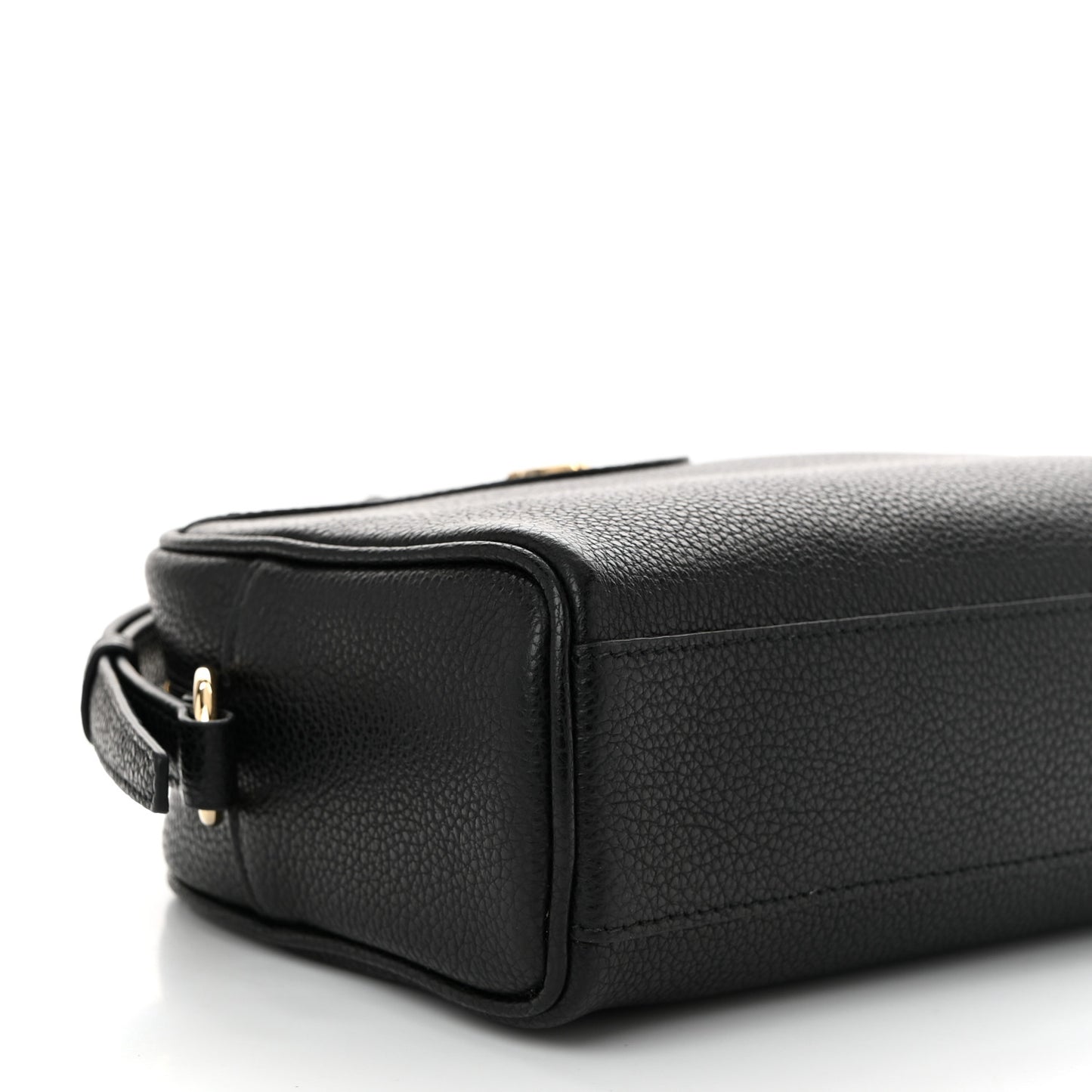 Calfskin Travel Camera Crossbody Bag Black