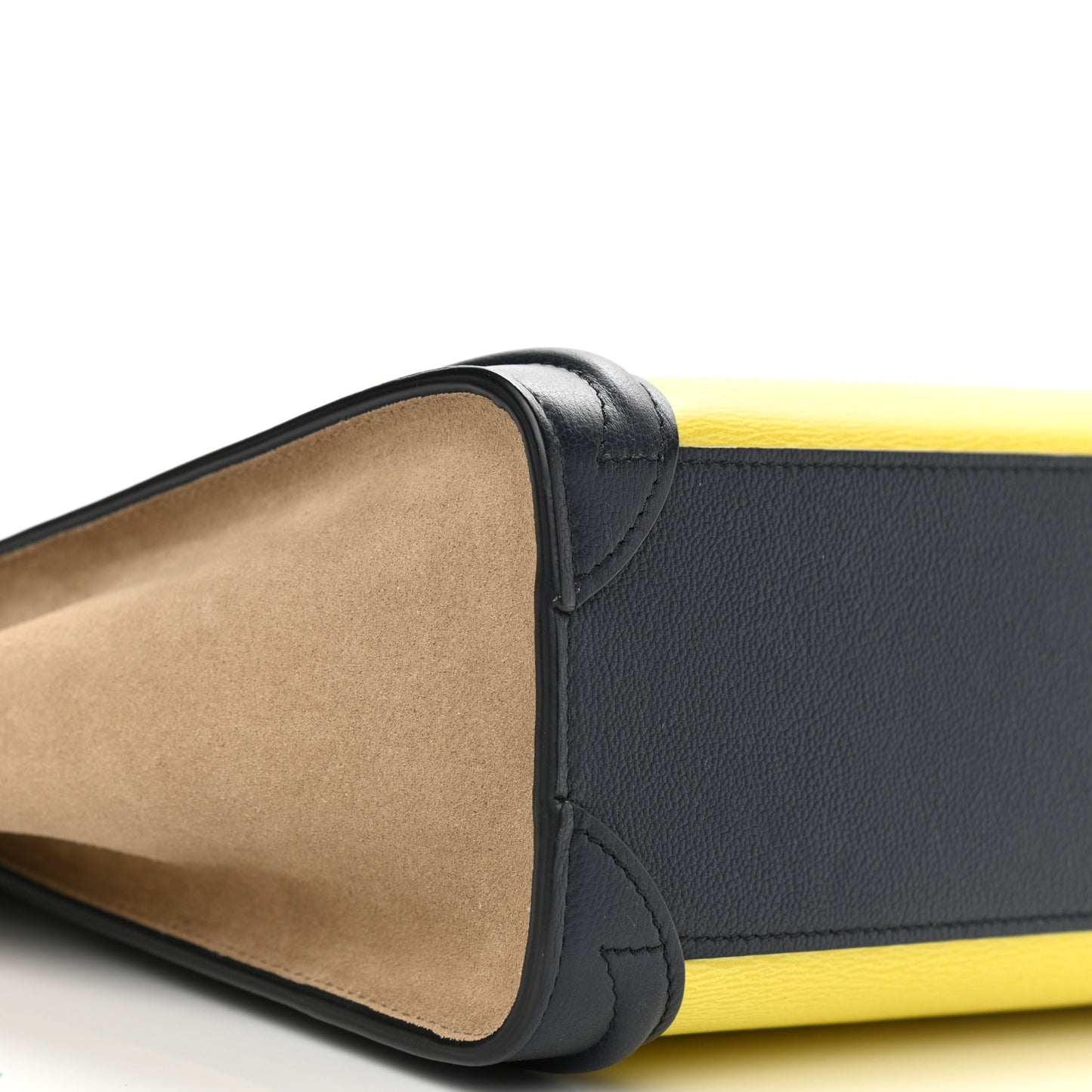 Leige Calfskin Suede Tri-color Nano Luggage Multicolor