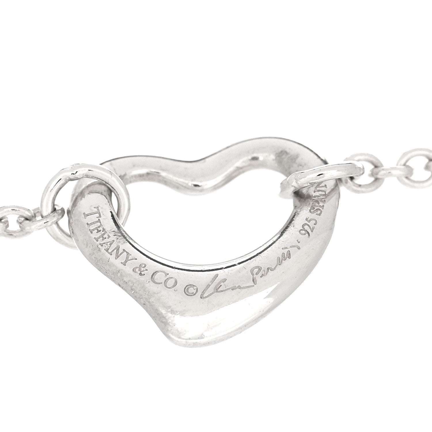 Tiffany Sterling Silver Elsa Peretti Open Heart Bracelet 1775499