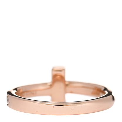 Tiffany 18K Rose Gold Diamond 2.5mm T T1 Ring 45 3.25 3 of 5
