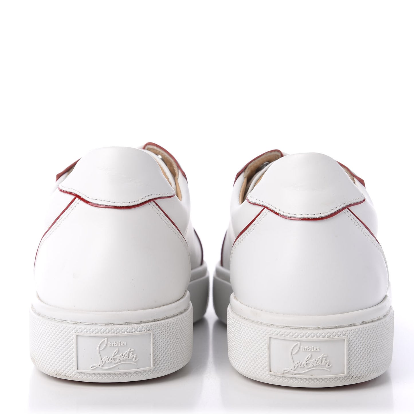 Calfskin Patent Vieirissima Flat Sneakers 40.5 White Loubi