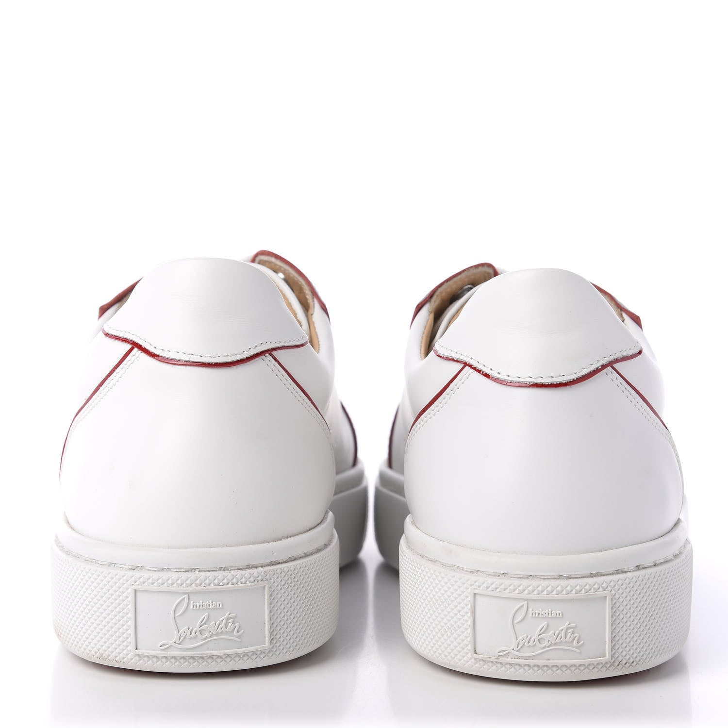 Christian Louboutin Calfskin Patent Vieirissima Flat Sneakers 40.5 White Loubi 5 of 9