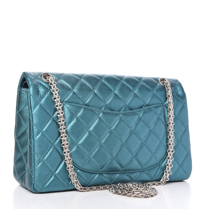 Chanel Metallic Calfskin Quilted 2.55 Reissue 226 Flap Turquoise 3 of 10