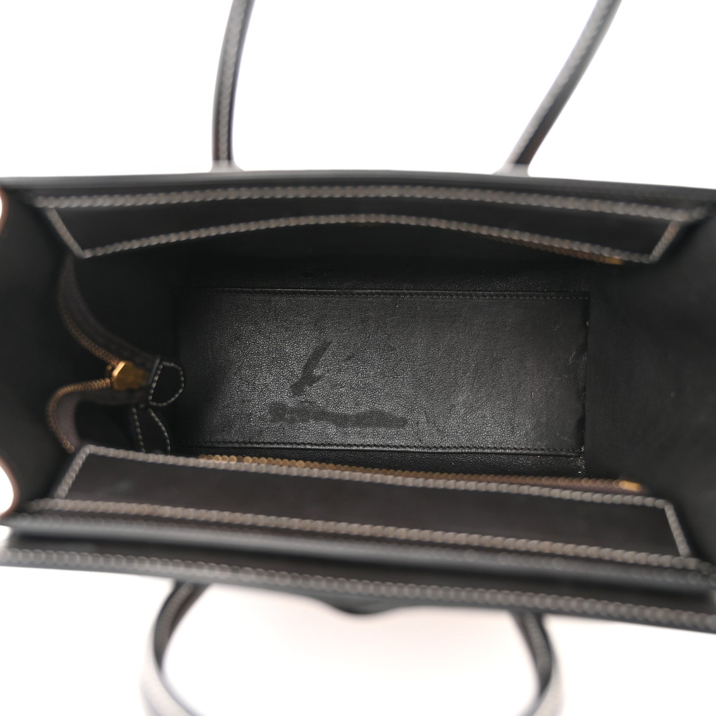 Smooth Calfskin Nano Tri-Color Luggage Chestnut