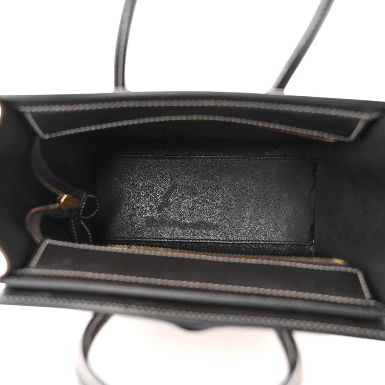 Celine Smooth Calfskin Nano Tri-Color Luggage Chestnut 5 of 15